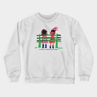 2 Girls on a Bench Crewneck Sweatshirt